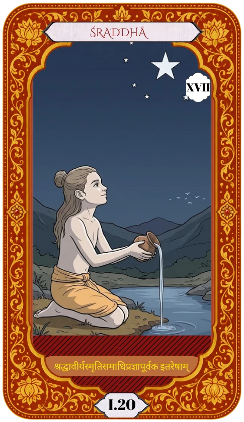 Carta A Estrela, Śraddhā, do Tarô do Yoga