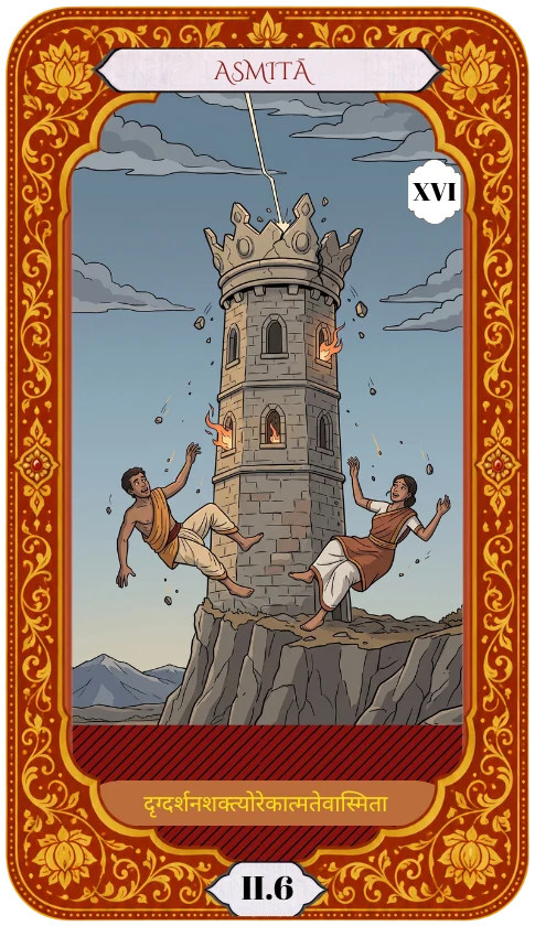 Carta A Torre, Asmitā, do Tarô do Yoga