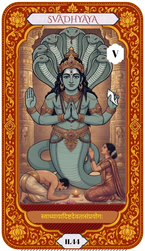 Carta O Hierofante, Svādhyāya, do Tarô do Yoga