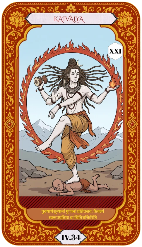 Carta O Mundo, Kaivalya, do Tarô do Yoga
