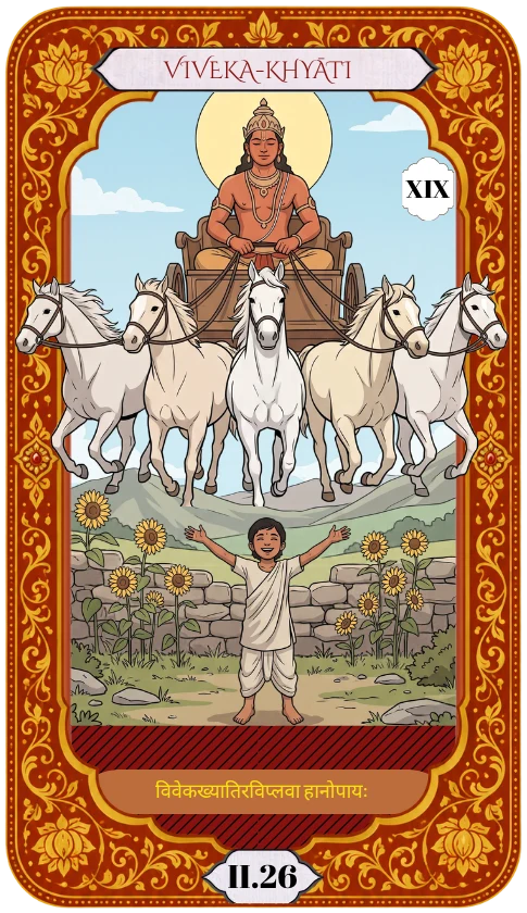 Carta O Sol, Viveka-khyāti, do Tarô do Yoga